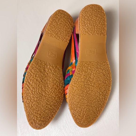 UNBRANDED Sunflower Huarache Artesanal Mexican Sandals Handmade US Size 4 - Picture 8 of 9
